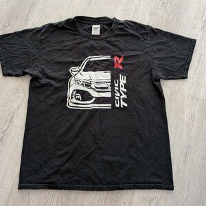 Civic FK2 Type R Motorsport JDM Car Black Heavy Size S Cotton T-shirt